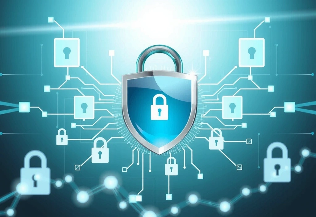 Ilustración de seguridad de datos y privacidad en línea