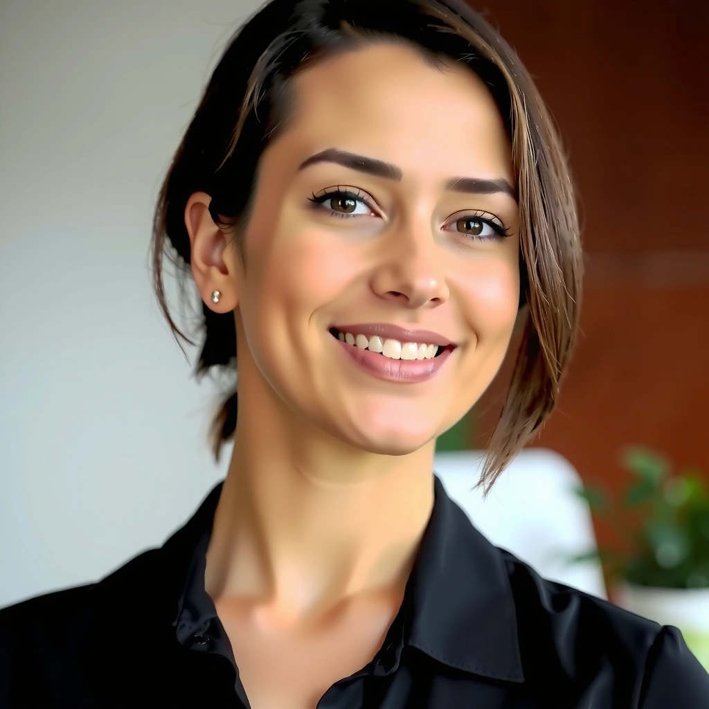 Retrato profesional de una nutricionista sonriente